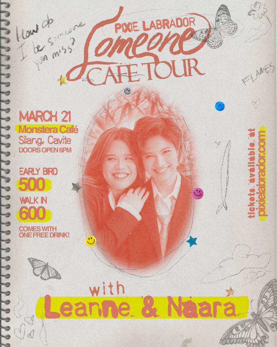 FairyFunFwee's tweet photo. SOUTHIE FRIENDS!! Tour is coming to Cavite next 🥰🌸🦋 Super excited to host an all-women lineup with Leanne &amp; Naara, Aia De Leon of Imago, and sofie. !! ❤️‍🔥

Tix come with a free drink. 🙂‍↕️ Taralets!!

🎟️ pixielabrador(dot)com https://t.co/Vdq3snb5aB