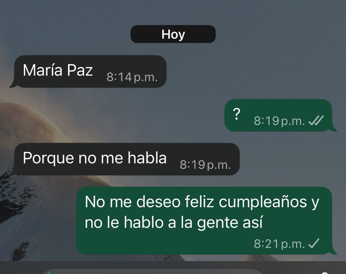 Nunca olvido a quien no me desea feliz cumpleaños