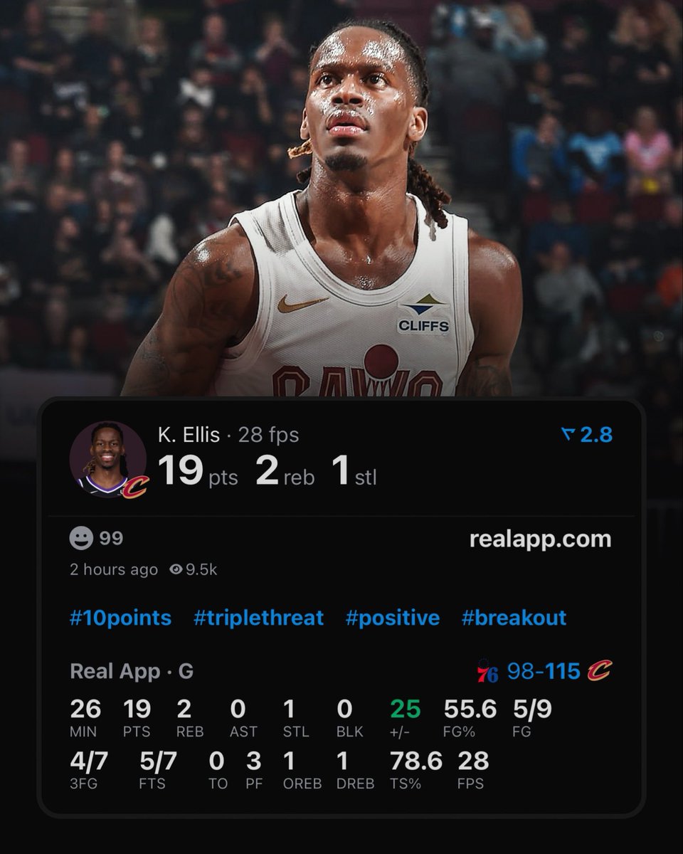 Keon Ellis has the 5th most steals + blocks in the entire NBA since joining the Cavs.