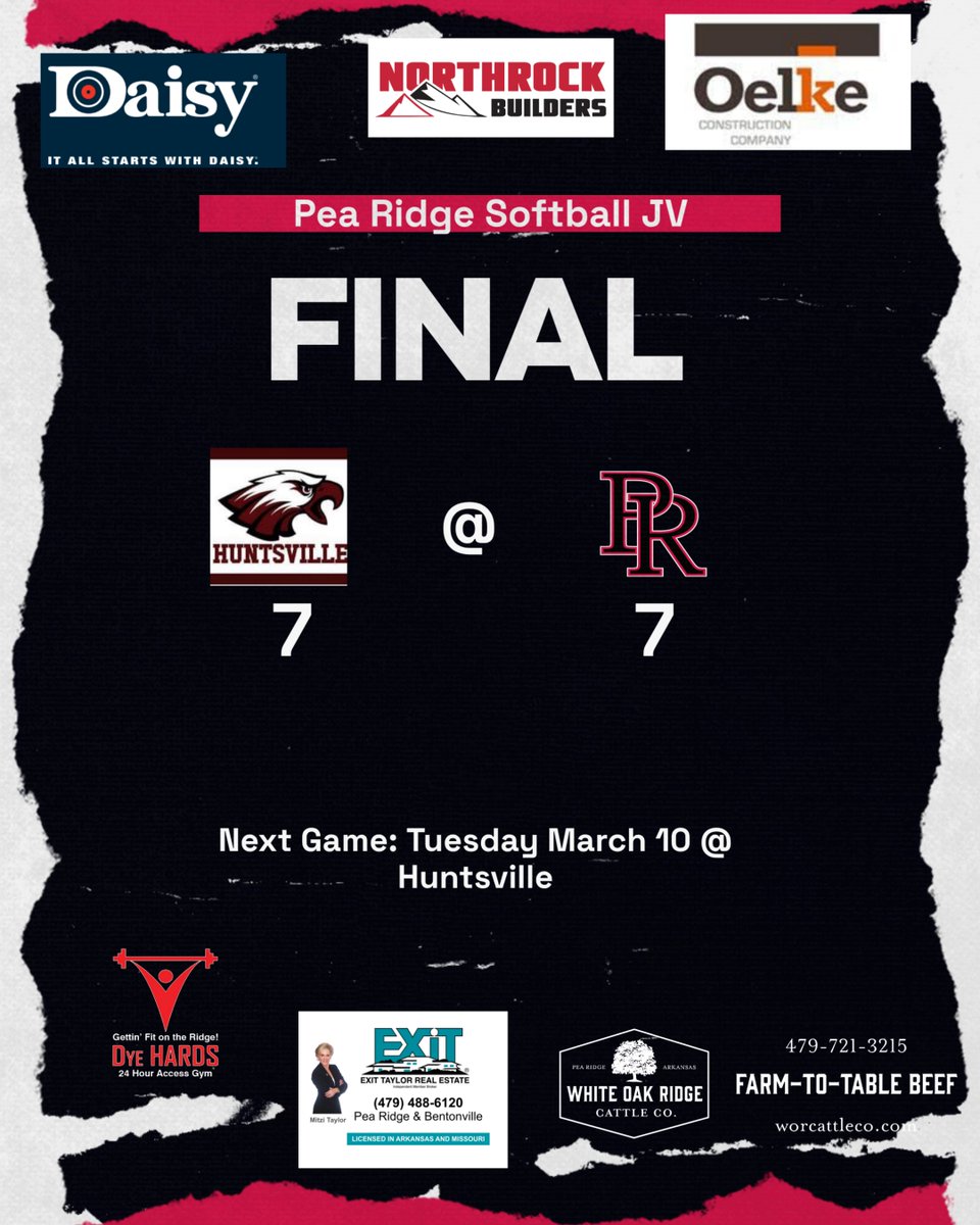 Pea Ridge Softball tweet media