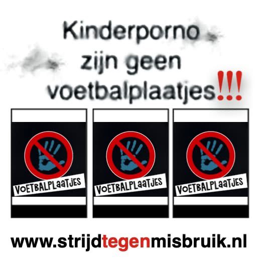 🔴 Kinderporno zijn geen voetbalplaatjes !!!

Blijf ons steunen a.u.b. : strijdtegenmisbruik.nl 

#StrijdTegenMisbruik #FightAgainstAbuse #KampfGegenMissbrauch #SeksueelMisbruik #Seksueel #Misbruik #KinderMisbruik #SeksueelGeweld #Voetbalplaatjes #Ernstig #Kinderen #Kids #RT