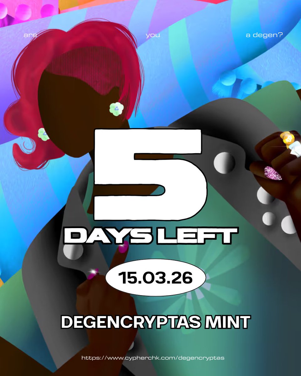 GM 🌺

$1 degENCRYPTAS mint
5 days left ⏰

700+ traits, which ones will you mint 👀
link to mint on my 📌