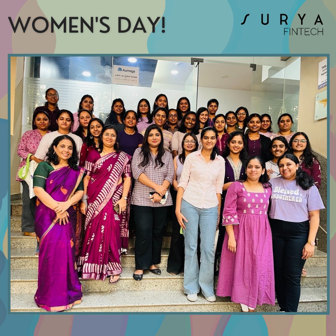 SuryaFinTech's tweet photo. Our amazing women employees celebrated International Women’s Day embracing the theme “Give to Gain.” A reminder that encouragement, mentorship, and support create powerful change. 💜

#WomensDay #GiveToGain #SuryaFintech #Celebration #Mentorship  #Change https://t.co/3aQ0Ipcqtu