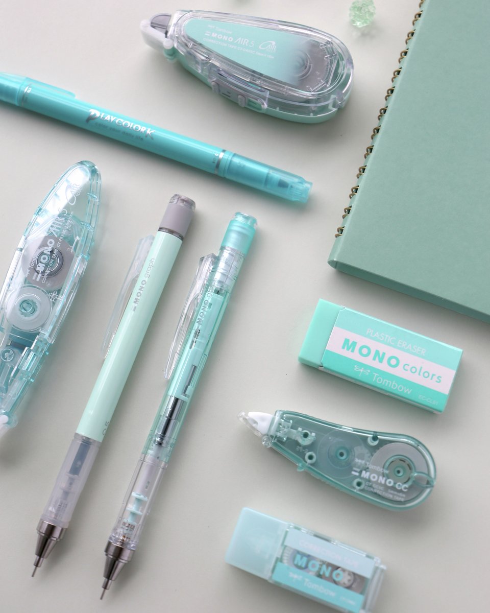 ミントカラーの文具を集めてみました💚
爽やかなミントカラーで筆箱の中をコーディネートするのも良さそうです😊

#ミントの日 🌱