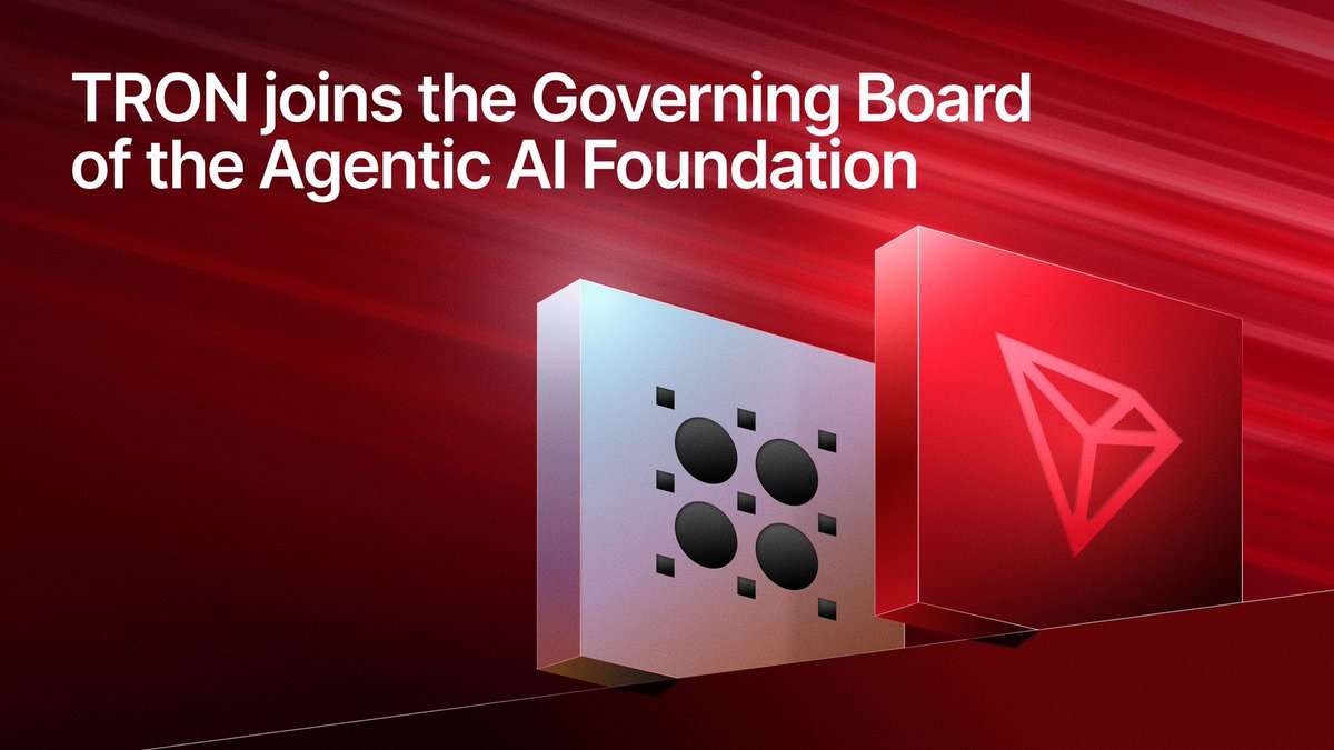 The next phase of the internet won’t just be decentralized.
It will be autonomous.

And the infrastructure powering that shift is starting to take shape.

TRON DAO has officially joined the Agentic AI Foundation (AAIF) as a Gold Member and will serve on the Foundation’s Governing