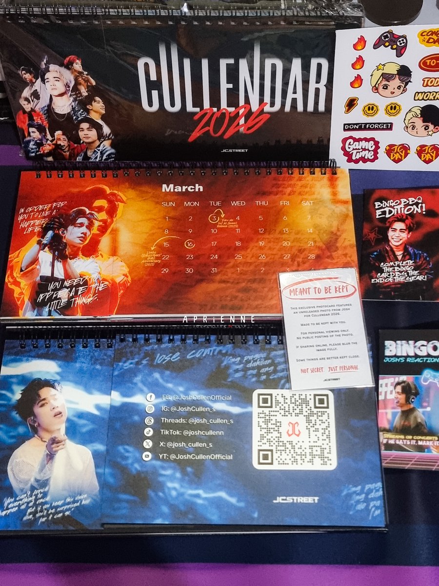 APRiENNEforJOSH's tweet photo. We got our CULLENDARs! 
Gandaaaaa! 😍
Thank you @OnJCStreet ❤️‍🔥

#SB19_JOSH #JOSHCULLEN
@JoshCullen_s https://t.co/BC1zokF90s
