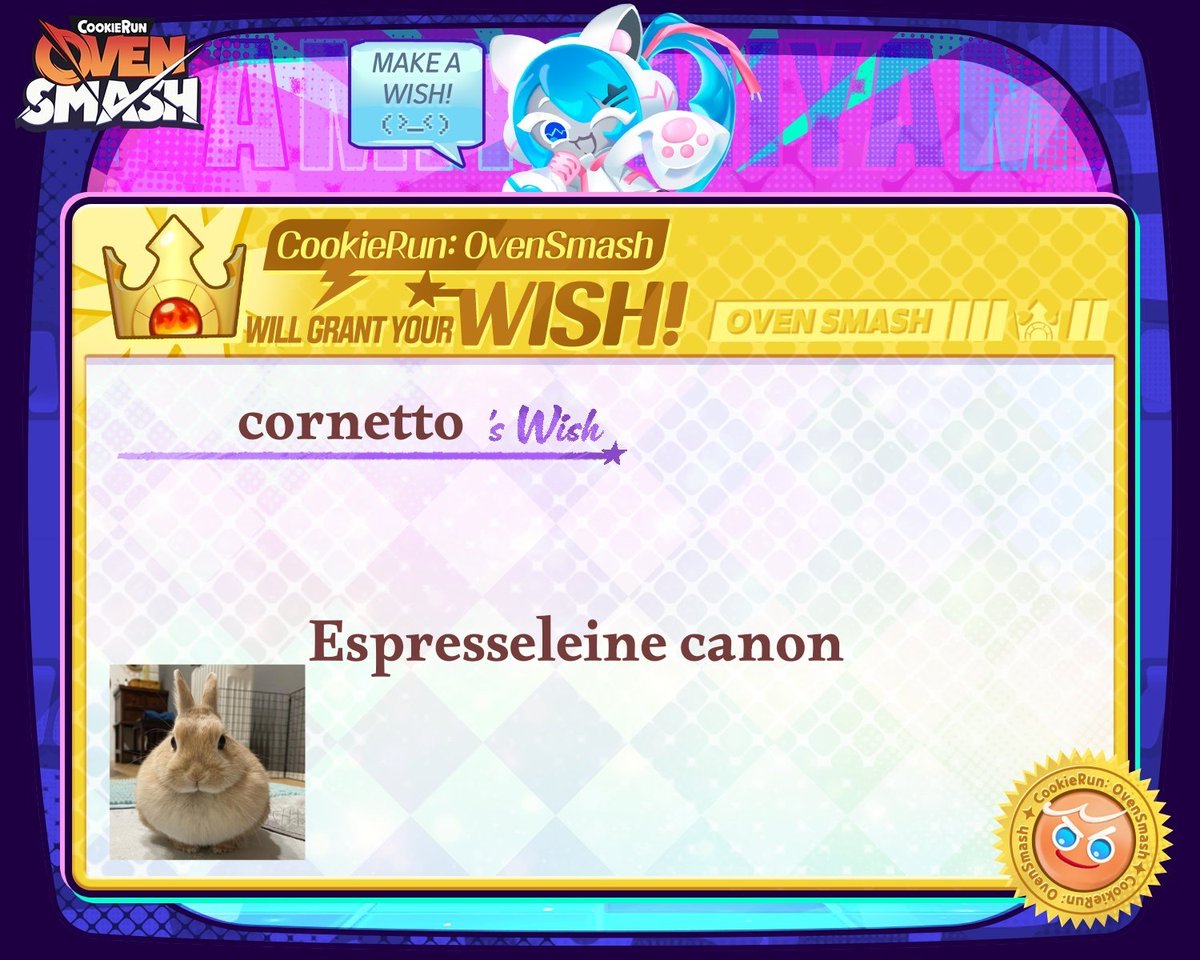 cornetto_wuh's tweet photo. @CROvenSmash #OvenSmash_Wish
#CookieRunOvenSmash
PLEAAAASEEE PLEESSEEE https://t.co/0plGva9Q5C