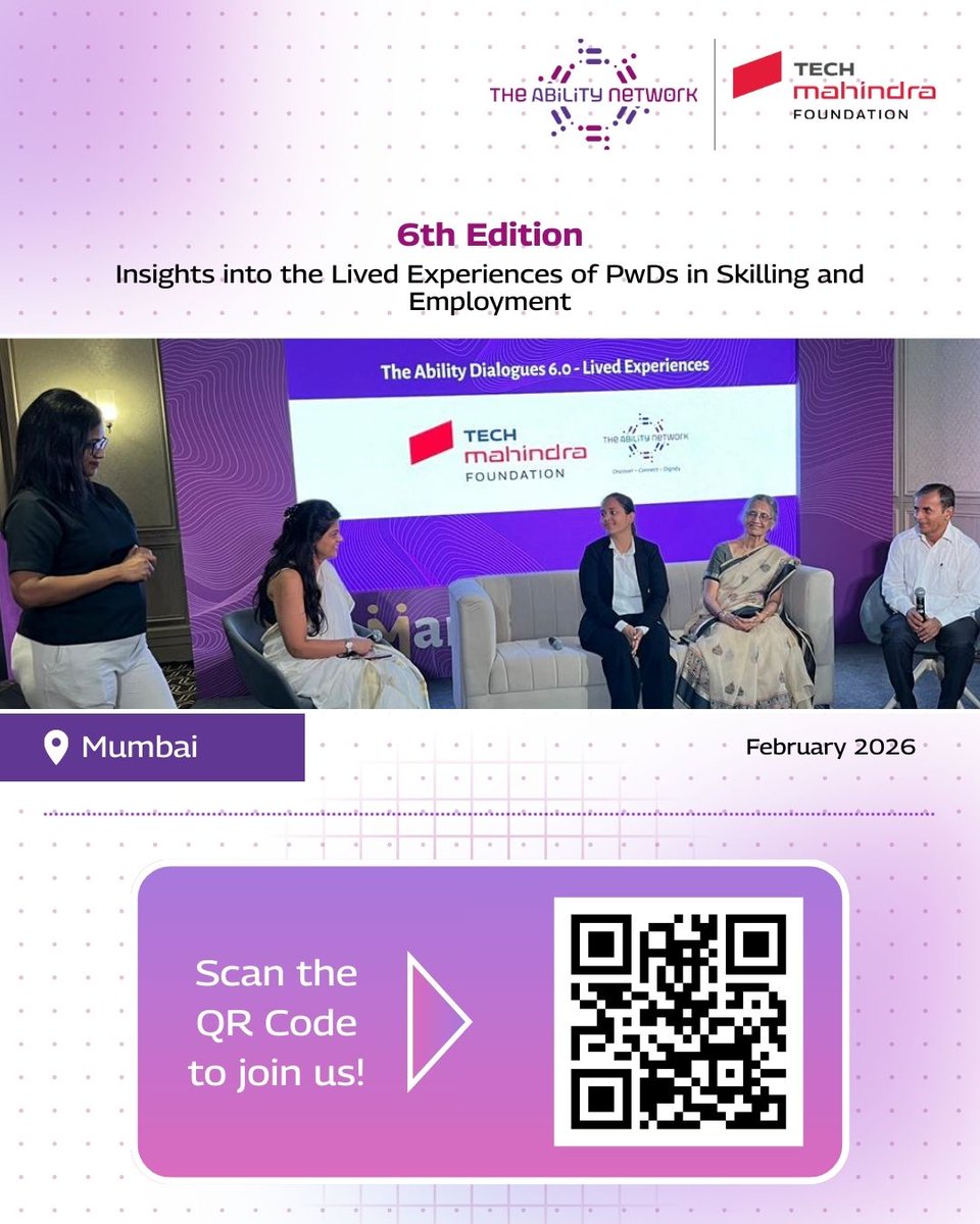 techmahindracsr's tweet image. The Ability Dialogues have been bringing together #Disability experts, government institutions, civil society organisations, persons with disabilities and allies to share experiences, learn from one another, and move the conversation on disability inclusion forward for the past