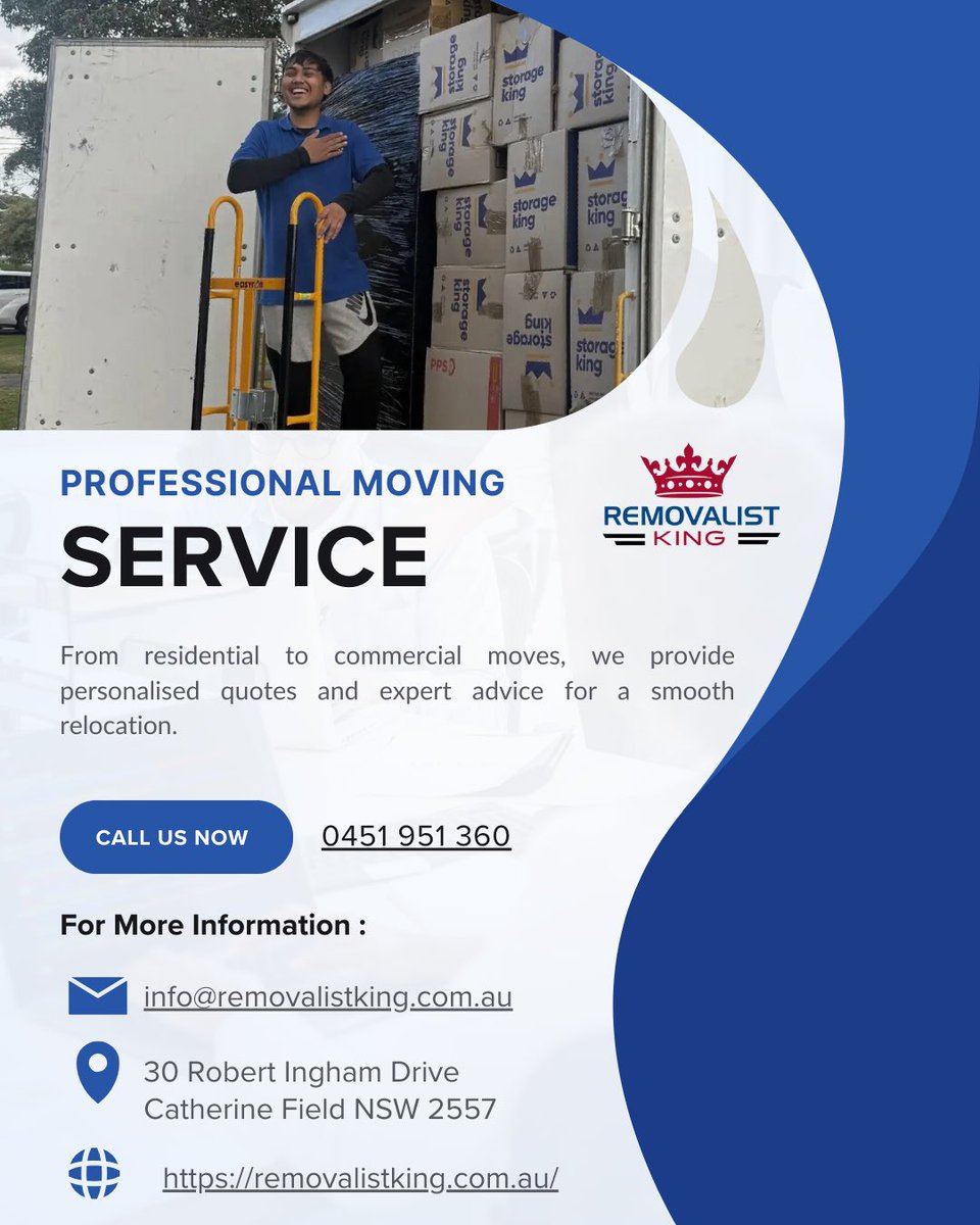 removalistking's tweet image. Moving in Sydney? 🚛
We handle residential, commercial &amp;amp; partial moves across NSW with care &amp;amp; efficiency.
📞 0451 951 360
🌐 removalistking.com.au
#RemovalistSydney #MovingSydney #NSWRemovals #RemovalistKing #PartialMoving