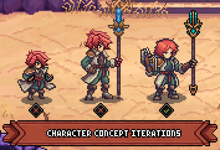 frostowldev's tweet photo. Old versions of the magician, which were prototypes. #pixelart #ドット絵  #dots #aseprite #characterdesign #indiedev https://t.co/g8Vw8WlnxQ