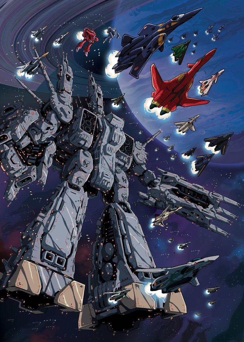 A Macross print I did for Patreon in 2024!