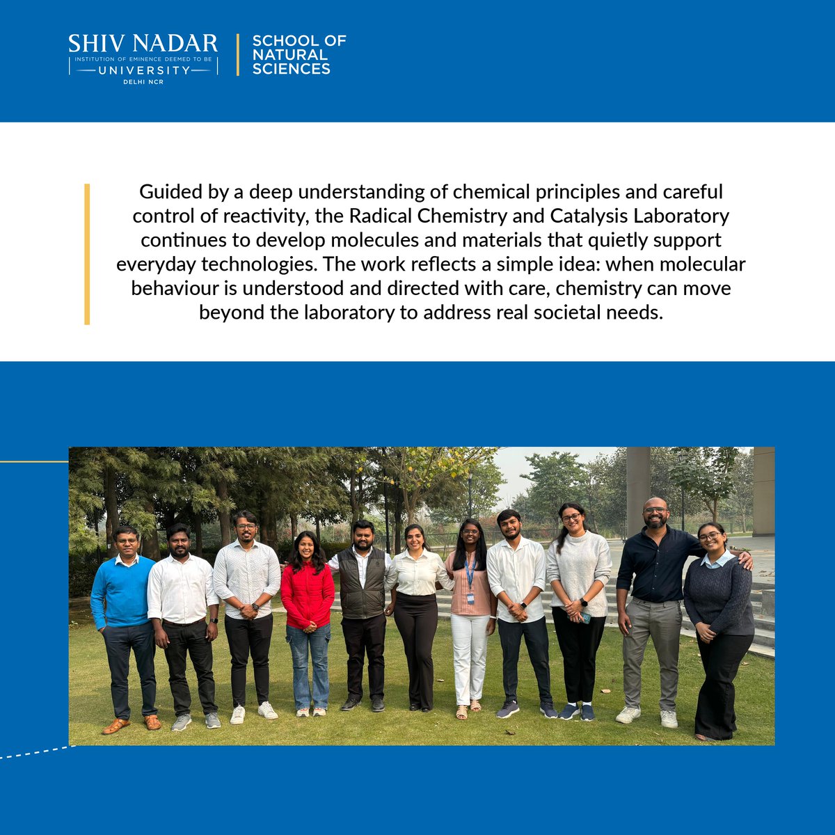 School of Natural Sciences, Shiv Nadar University tweet media