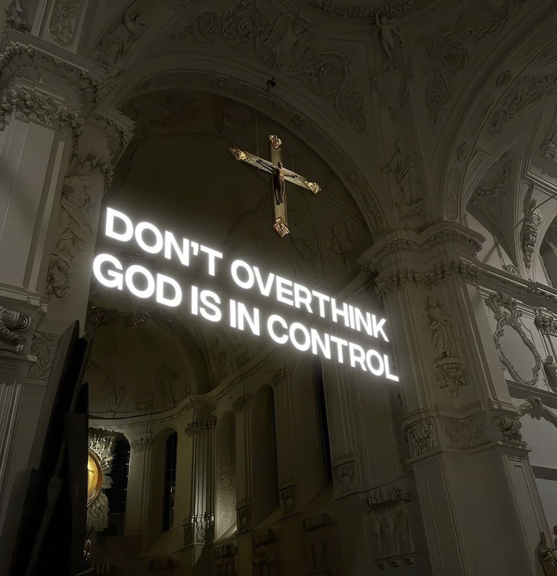 Less overthinking.
More trusting.
God is in control.