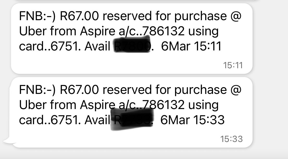 Sli_Y's tweet photo. @Uber_Support Why do you see it fit to debit twice for the same trip? Shuti ngiziyale ngokuninika access kwi account yami seniyazenzela ngemali yami https://t.co/N6FXtKak8J