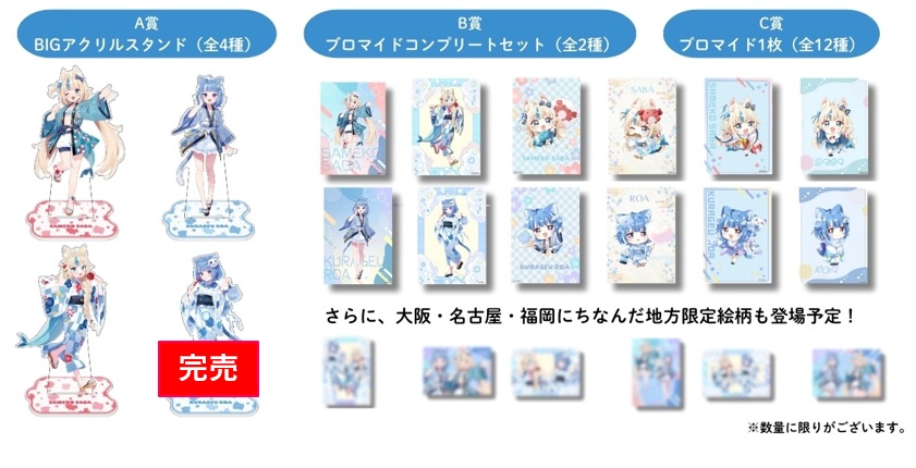 海月雲ろあ　海神祭 ひもくじ　A賞　BIGアクリルスタンド samekosaba ＆ #海月雲ろあ コラボPOPUP STORE「海神祭」 ＜完売情報