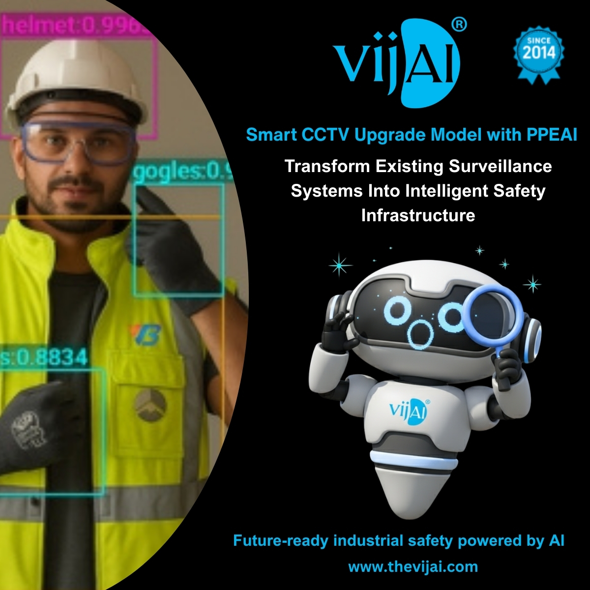 TheGroupVB's tweet photo. Smarter PPE Compliance with AI
PPEAI by VijAI detects missing safety gear in real time using AI and CCTV, helping organizations prevent risks improve workplace safety.
https://t.co/6cGJ1BJpTK
#VijAI #PPEAI #VBGroup #WorkplaceSafety #IndustrialSafety #AIForSafety #SafetyFirst https://t.co/j9J732qPby