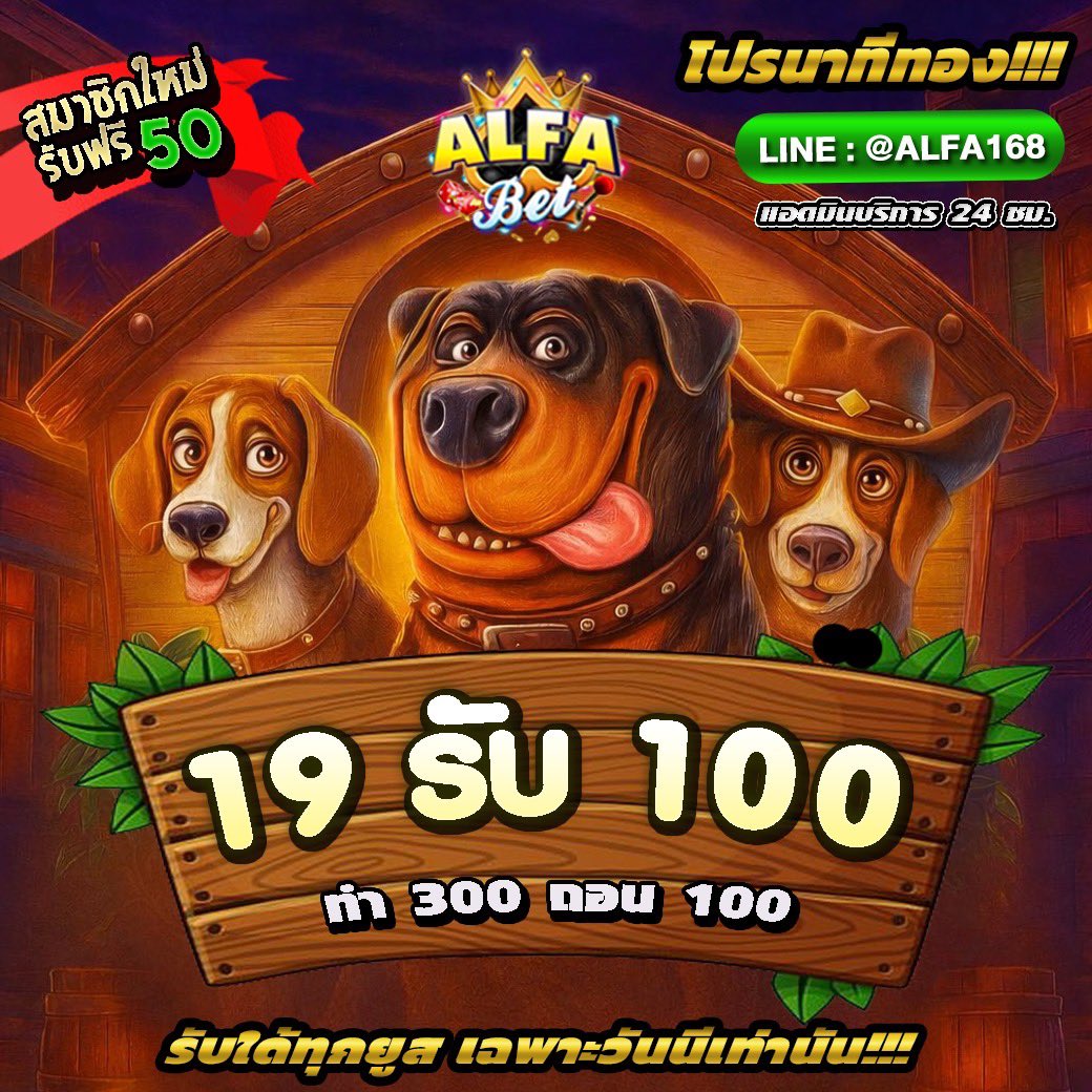 ☆ 𝙰𝙻𝙵𝙰𝙱𝙴𝚃 ☆ โปรดี นาทีทอง 🏆
🥇 ทำเทิร์นง่ายๆ ทั้งเก่า/ใหม่
 💯 รับได้ทุกยูส

✅ ฝาก 19 รับ 100 
✅ ทำ 300 ถอน 100฿
📌 สมัคร - เข้าเล่น : beacons.ai/alfabt

#โปรทุนน้อย #สล็อต #เว็บตรง #เครดิตฟรี #โปรสมาชิกใหม่