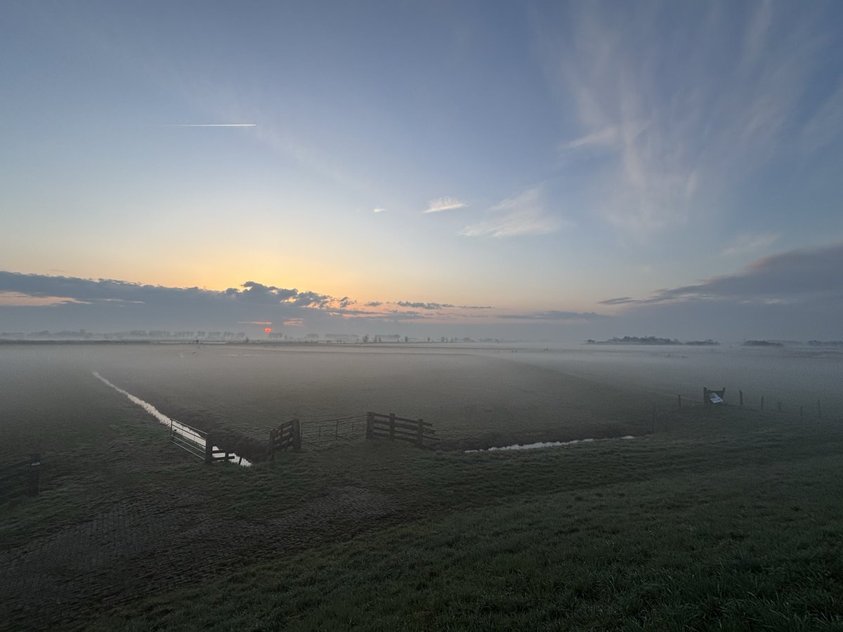CrPierik's tweet photo. 10 maart 2026. De zekerheid dat de zon opkomt laat zich weer zien. Iedere dag op een andere manier. Vandaag geweldig gedragen door het fascinerende ‘gezang’ van #wulp #grutto #kievit en #tureluur Volop #voorjaar https://t.co/Iza6AcTNp9