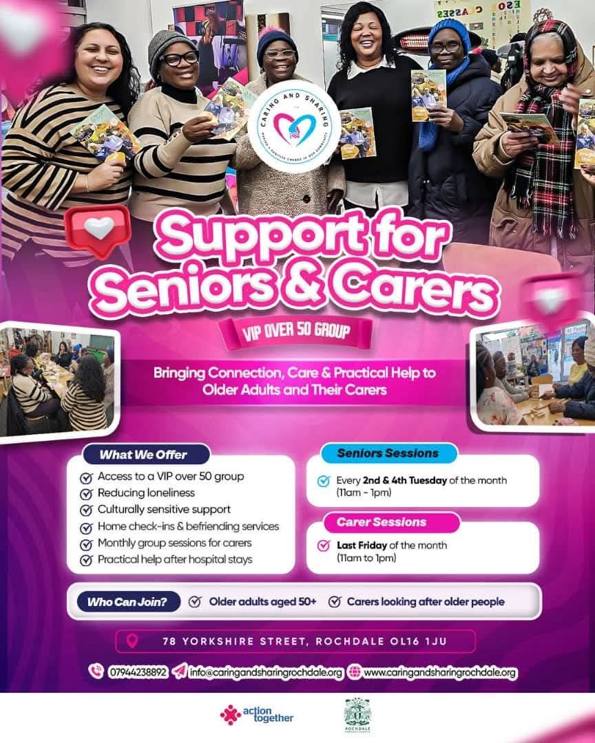 CAS_rochdale's tweet photo. Another time for our Seniors and Carers Wellness Check-In Session.
Join us as we pause, connect, and share meaningful moments together in a supportive community space
🕛 Time: 11:00pm – 1:00pm
#casrochdale #vip50plus #actiontogether https://t.co/BIfZJcVpV6