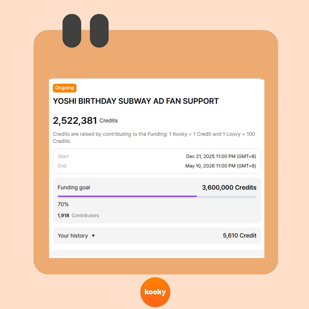 Support Yoshi’s Birthday Project on Kooky by contributing through the link here:
🔗kookylinkpage.kooky.io/content/fundin…
🔝Current Progress: 2, 522, 381 credits (70%)

#KookyBirthdayFunding
#YOSHI #요시 #ヨシ 
#TREASURE #트레저