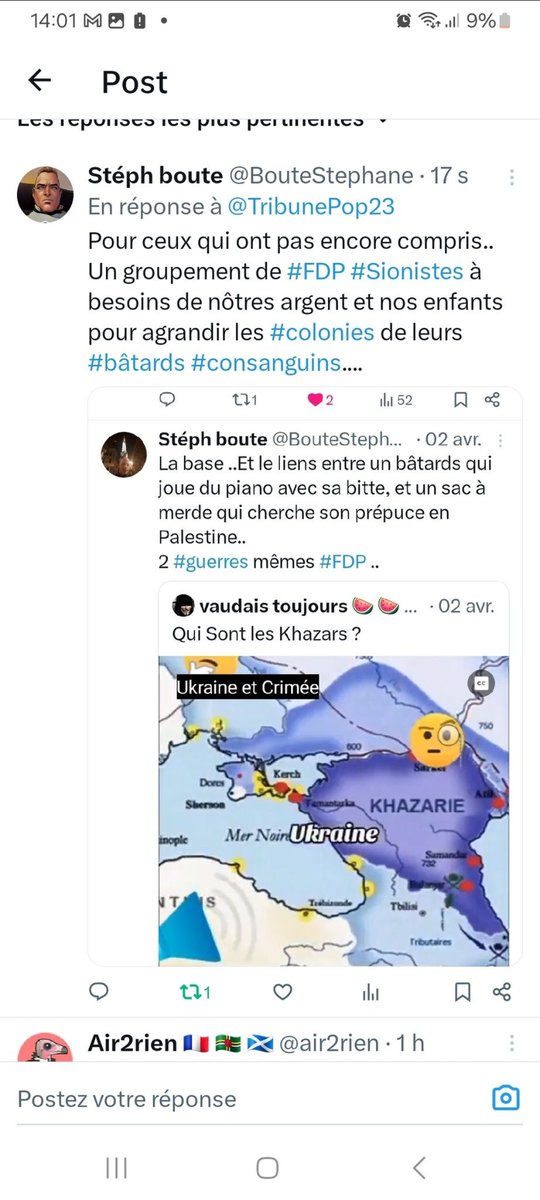 BouteStephane's tweet photo. @JCondamine @Paser95 A bon.
Quand ça pue l #arnaque..
C est une arnaque..
Nous aussi nous avons eut comme les #Ukrainiens nôtres merde de #Mafieu #kazards #Sionistes qui nous as fait entrer dans l #europe de #Vandermescouilles et L #OTAN de force....#Sarkozy.. https://t.co/pKDdPF6Tko