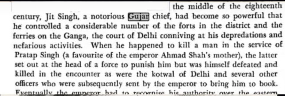 GujjarD2589's tweet photo. Raja jait singh gujjar killed the Subedar of the Deccan  and defeated awad nawab Safdar Jung twice He also killed the Kotwal of Delhi and faujdr of shrnpr srkr Rajendra Giri Rajput He massacred the Muslim Rajputs of Jwalapur for troubling Brahmins and  plundered Delhi twice https://t.co/PYZiE5Fpcx