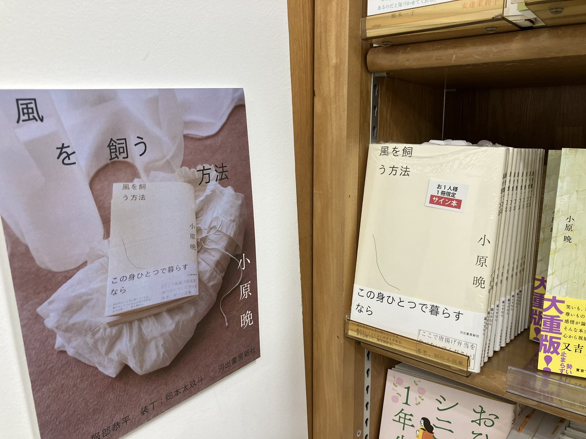 著者来店・サイン本作成】 小原晩さんご来店。新刊『風を飼う方法