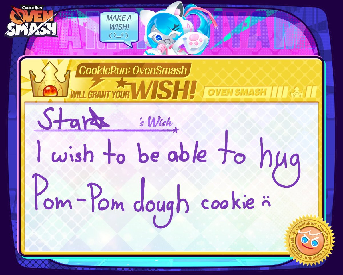 Pom pom dough cookie and the other  2 all went through so much :( 
I wish to be able to hug at least pom pom dough cookie once.. 

#OvenSmash_Wish #CookieRunOvenSmash