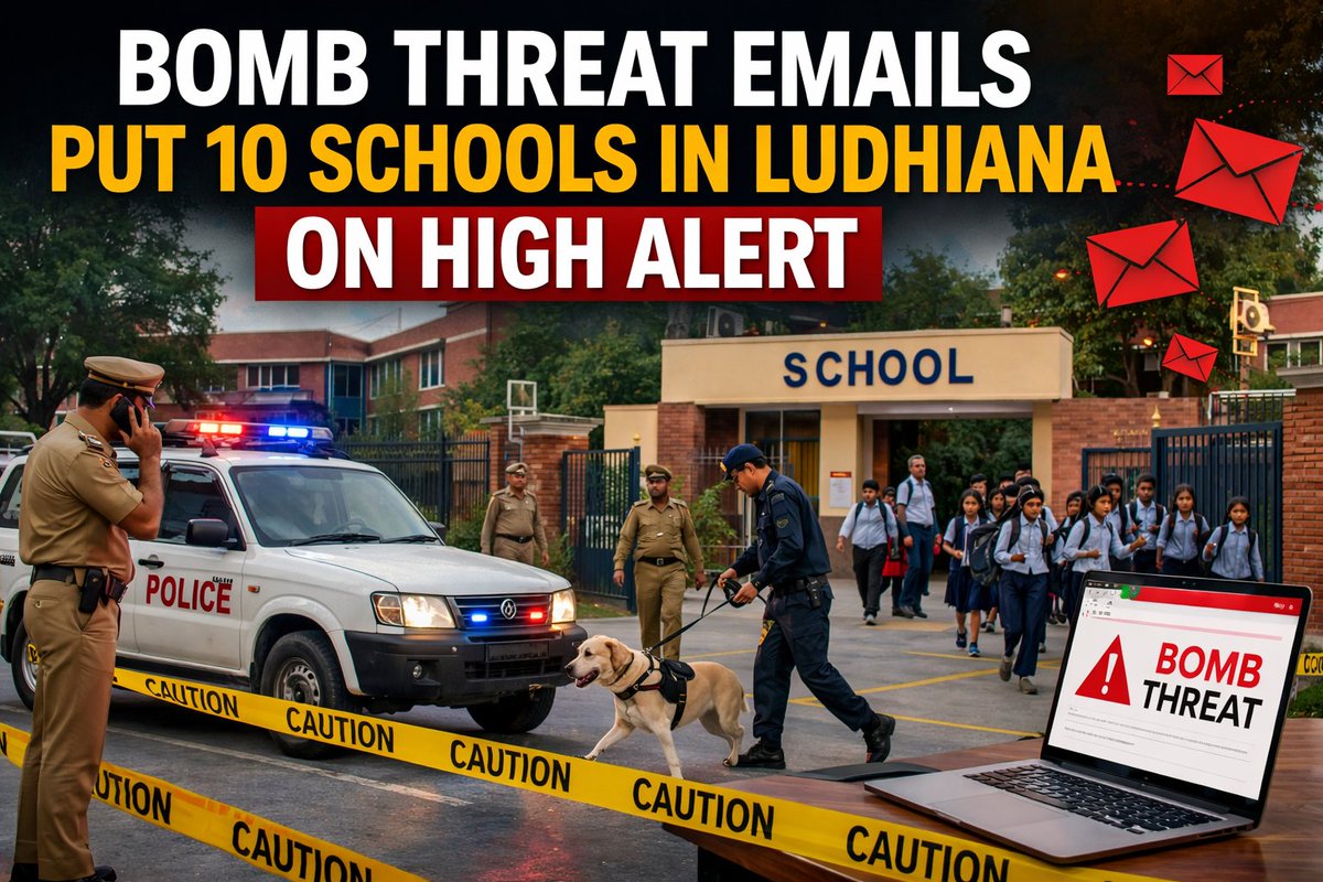 ggsnewss's tweet photo. 🚨Bomb Threat Emails Put 10 Schools in Ludhiana on High Alert 

More Update 🔗https://t.co/jG6afYfFaF 

#Ludhiana #Punjab #BombThreat #SchoolAlert #BreakingNews #IndiaNews #GGSNEWS @BBCWorld @CNNnews18  @ZeePunjabHH @ABPNews https://t.co/hweh4zeVkv
