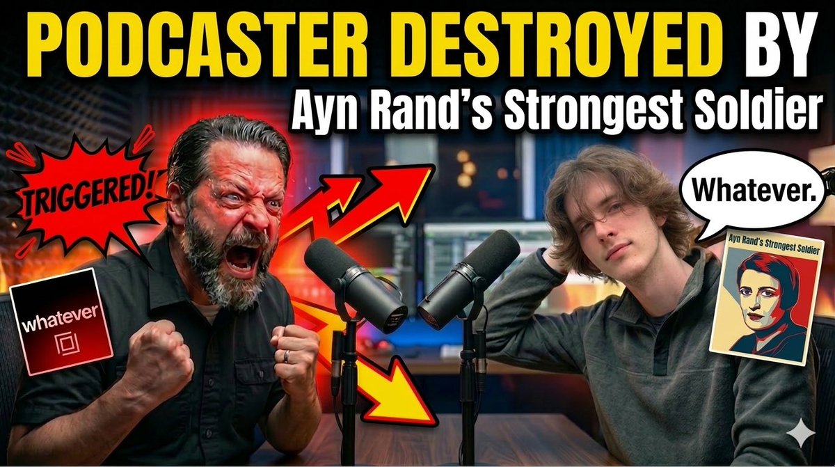 Eudaimoniang's tweet photo. I just witnessed the complete destruction of @paleochristcon by a 20 year old Objectivist

https://t.co/1TNLRHxTD7 https://t.co/VU65ohOOtx
