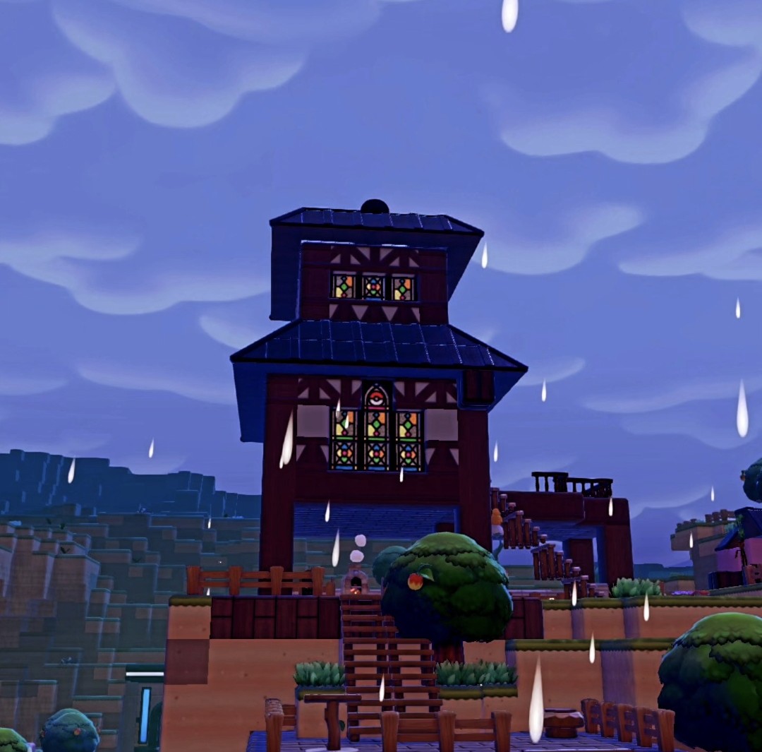 Mage_desu's tweet photo. My house is coming along slowly but surely! I wanted it to semi resemble pokemon towers from Johto ❤️ Now to house the poor Pokémon left out in the rain 🌧 🥹 #PokémonPokopia #Pokémon https://t.co/iFH289cjLB