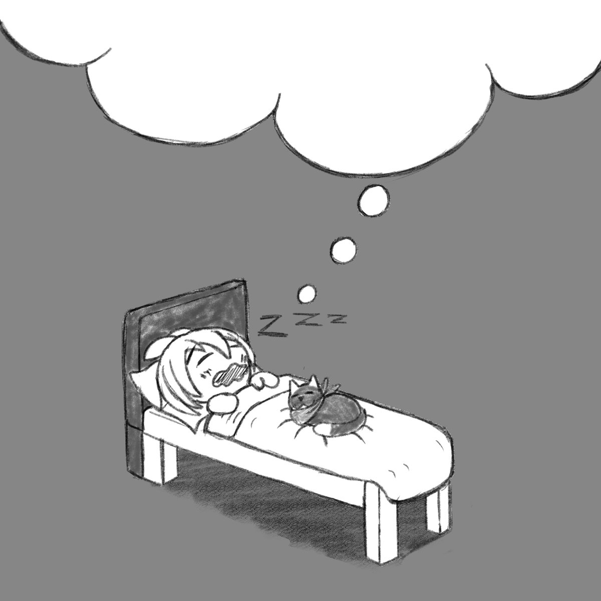 HHminer's tweet photo. Bonus:

They say if you put weight on a sleeping person's stomach, they have bad dreams... https://t.co/wyFMZos8uy