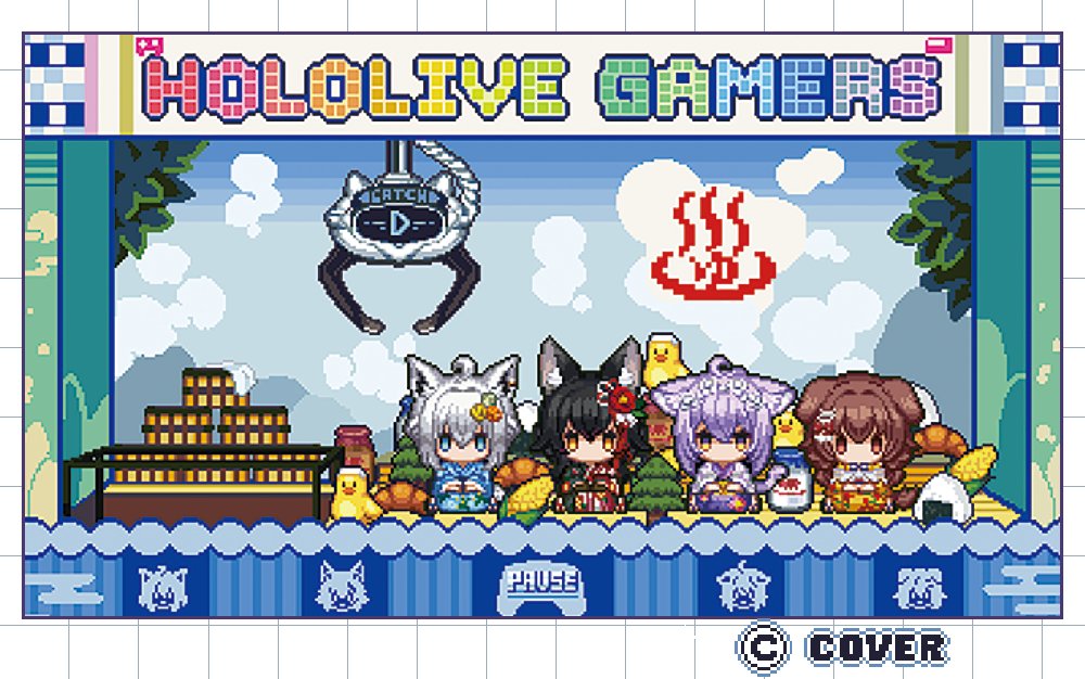 【ホロライブ×極楽湯 RAKUSPAコラボ】

グッズ用イラストおよびミニキャラのピクセルアートの制作を担当いたしました。