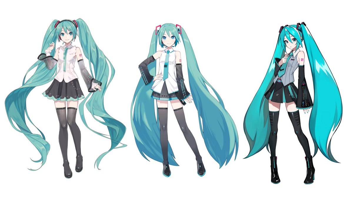 saw lots of miku v6 comparison posts going around but none of them show the full evolution with every miku voicebank design