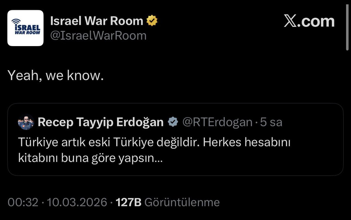 İsrail’in Tayyip Erdoğan’la kişisel bir meselesi yok. Çünkü Erdoğan da fani zamanı geldiğinde hakka yürür. İsrail’in asıl rahatsızlığı bir şahıs değil, o şahsın inşa ettiği güçlü Türkiye.

Kendi silahını üreten, sahada oyun bozan, masada şart dikte eden, bölgesel denklemi