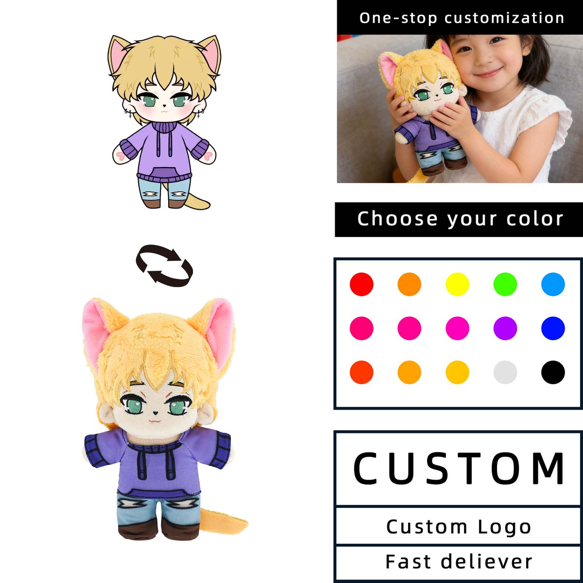 Your story, stitched into a plush friend. Custom-made just for you—soft, detailed, and full of love. Perfect for gifts, keepsakes, or cozy companions. Turn your idea into a huggable reality.

#customplush #personalizedtoy #plushlove #customgift #plushiedesign