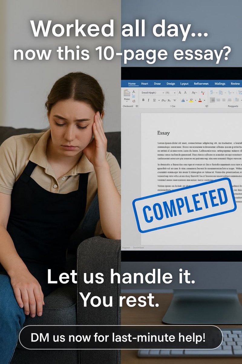 essays_ink's tweet image. Are you skipping one class just to study for a midterm in another class? 🚩 You're drowning. Let us take your essays and research papers off your plate to balance the load.
👇 Get your time back:
wa.me/message/IGEMO7…

#CollegeProblems #Midterms #Overwhelmed #AcademicHelp