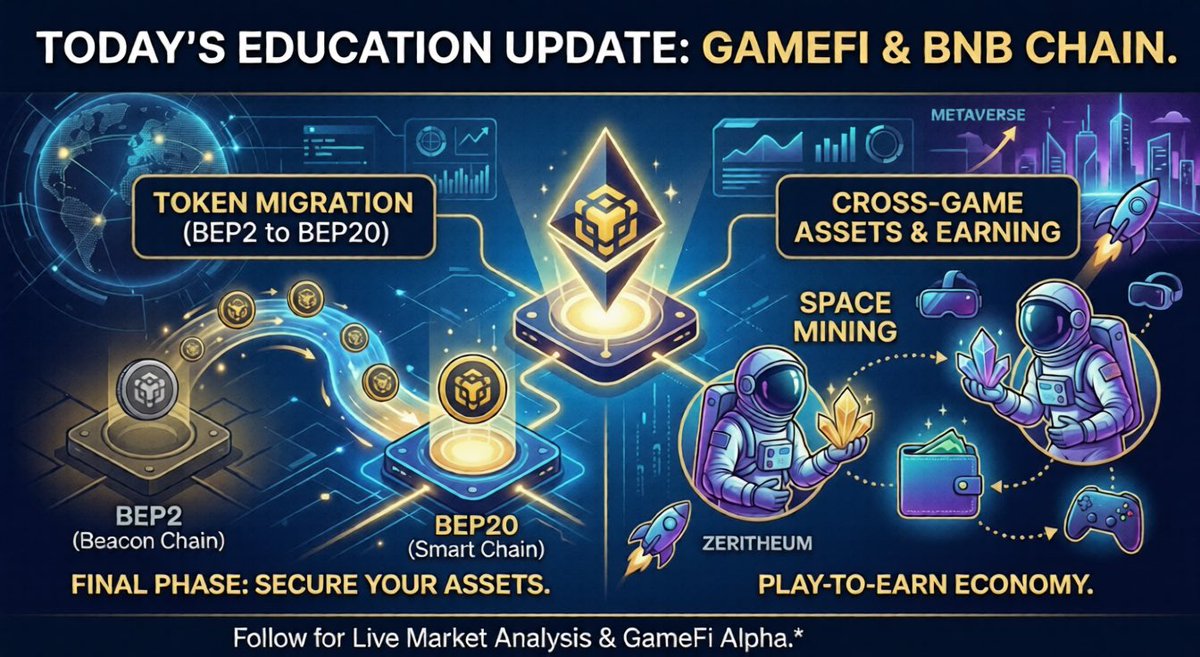 Samshepherd95's tweet photo. 🚨 BNB Chain Update: Beacon Chain sunset final phase is LIVE! Migrate your BEP2 to BEP20 now. 
Building the future with GameFi, Zeritheum, and Space Mining. Don't miss the next big AirDrop! 
#BNBChain #CryptoBNB #GameFi #AirDrop #Zeritheum https://t.co/R96gZ2th5C