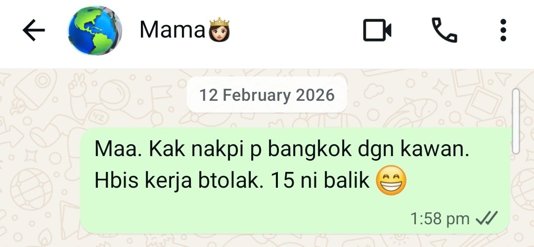 wonniets's tweet photo. "macam mana parents u bagi travel sorg2?" 

akak bagitau dekkk bukan minta izin 🤣😭🤚 https://t.co/ThmKqWQJz9