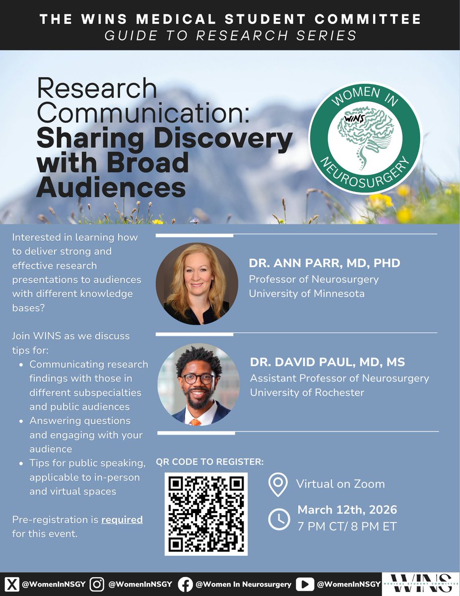 WomenInNSGY's tweet photo. Join us for "Research Communication: Sharing Discovery with Broad Audiences" as we hear from experienced researchers, sharing their advice on how to strengthen research communication and improve key presentation skills. Learn more about presenting research in different settings! https://t.co/3xzueMi3oT