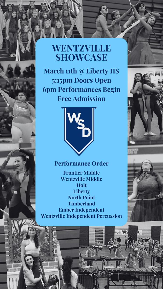 THSBands's tweet photo. Come out and support the WSD winter guard and percussion members at the Annual Winter Showcase, this Wednesday, beginning at 6 pm at Liberty HS! https://t.co/j0S3Z74jFd