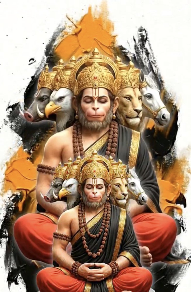 🌺 🌳 🍁🙏🏻🚩 ॐ श्री पंचमुखी हनुमते नमः। 🍁🪻🍃✨🌹🙏🏻

ॐ दक्षिणमुखाय पंचमुख हनुमते कराल वदनाय नरसिम्हा ॐ ह्रां ह्रीं ह्रूं ह्रैं ह्रौं ह्रः सकल भूत प्रेत दमनाय स्वाहा।

ॐ श्रीरामदूतायांजनेयाय वायुपुत्राय महाबलपराक्र्रमाय सीतादुःखनिवारणाय लंकादहनकारणाय महाबलप्रचण्डाय फाल्गुनसखाय