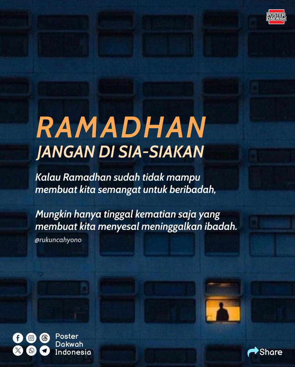 JANGAN SIA-SIAKAN RAMADHAN

#ramadhan
#lailatulqadar
#semangatramadhan