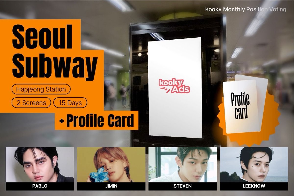 kooky__official's tweet photo. โจ Monthly Position Ranking | #BestModel_Mar
๐ https://t.co/aLtkMGJUhG
๐
~ Mar 17, 11AM (KST)
๐ Hapjeong Subway ads & Kooky Profile
#SB19 #PABLO #์์ค๋น๋์ธํด #ํ๋ธ๋ก
#BTS #JIMIN #๋ฐฉํ์๋
๋จ #์ง๋ฏผ
#AHOF #STEVEN #์ํ #์คํฐ๋ธ
#StrayKids #LEEKNOW #์คํธ๋ ์ดํค์ฆ #๋ฆฌ๋
ธ
โฌ๏ธโฌ๏ธ Check the vote page for more details!
#Kookyads #KookyProfile