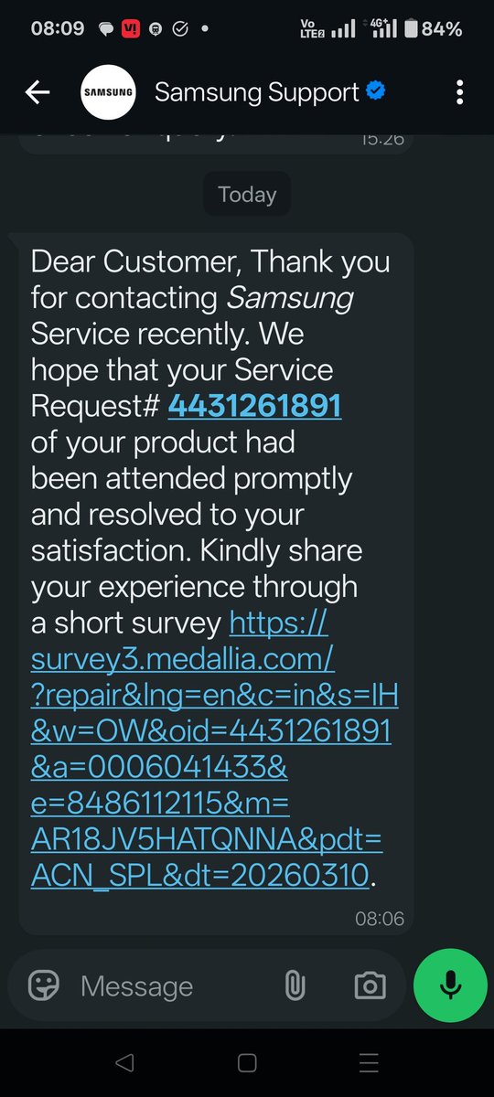 AbhijsSharma's tweet photo. @SamsungIndia ticket was closed without any resolution or confirmation. Technician visited charged me for visit and suggested part change and since then no communication. Neither technician nor service agency taking calls. REOPEN TICKET https://t.co/rIITUxV207