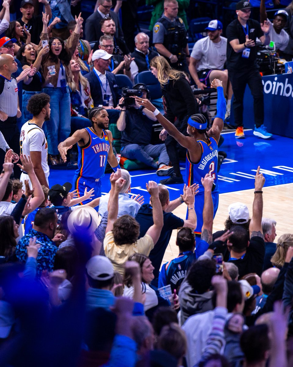 okcthunder's tweet photo. HOW WE FEELIN’, THUNDER FANS?! 🗣️ https://t.co/uv66vSj810