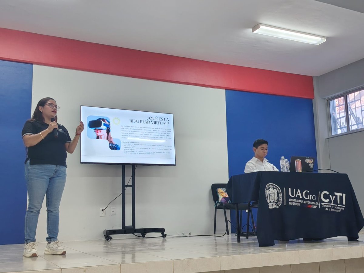 cytiuagro's tweet photo. En el 17.º aniversario de la Facultad de Ciencias y Tecnologías de la Información, Maryant Edith Valderrama Martínez presentó la ponencia “Desarrollo de un Escenario Virtual”, compartiendo conocimientos sobre entornos digitales con nuestra comunidad universitaria.
#SomosCyTI https://t.co/Q1xJcgZZ6g