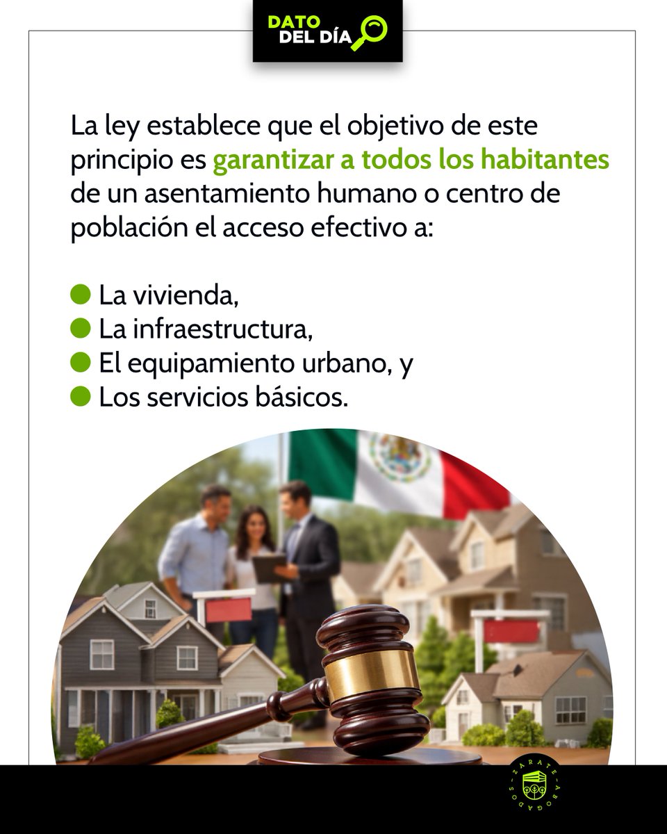La Ley General de Asentamientos Humanos, Ordenamiento Territorial y Desarrollo Urbano (LGAHOTDU) busca romper con las periferias olvidadas y elevar el principio del Derecho a la Ciudad

#HazloComoSeDebe ⚖️ | ZarateAbogados.com