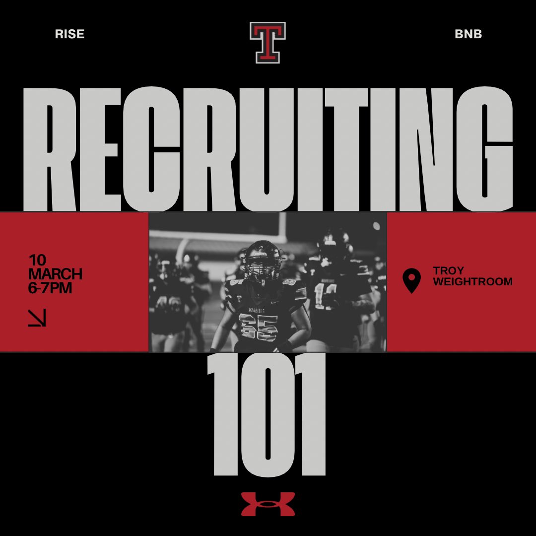 ThsWarriorfball's tweet photo. โซ๏ธ๐ดโซ๏ธ๐ดโซ๏ธ
Tomorrow night, Coach Echaves will give an informational presentation on the recruiting process. Please join us in the Weightroom at 6pm!
RISE!
#BuiltNotBorn
#StandTheLine https://t.co/qexZ1CB9jJ