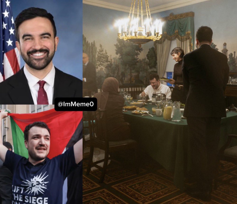 🚨BREAKING: Just one day after an ISIS-inspired terror attack, Zohran Mamdani hosted Hamas supporter Mahmoud Khalil and his family for dinner at the official mayoral residence.

In the morning, he publicly condemned white Americans. By night, he welcomed a foreign agitator.